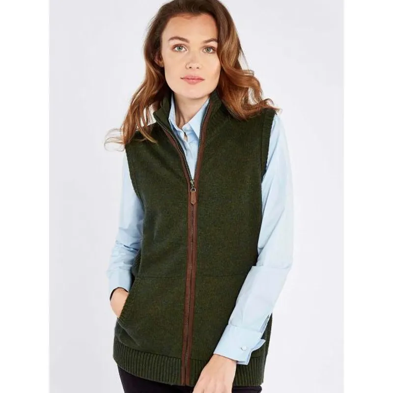 Dubarry Sheedy Ladies Knit Bodywarmer Olive-1